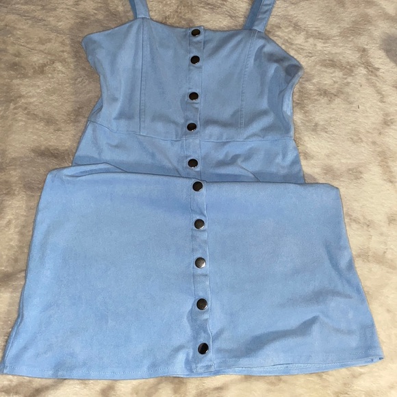 Light Blue Button Forever 21 Dress - Picture 2 of 3